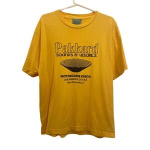 Vintage Pakkard Sounds & Visuals Yellow Tee; Size Medium